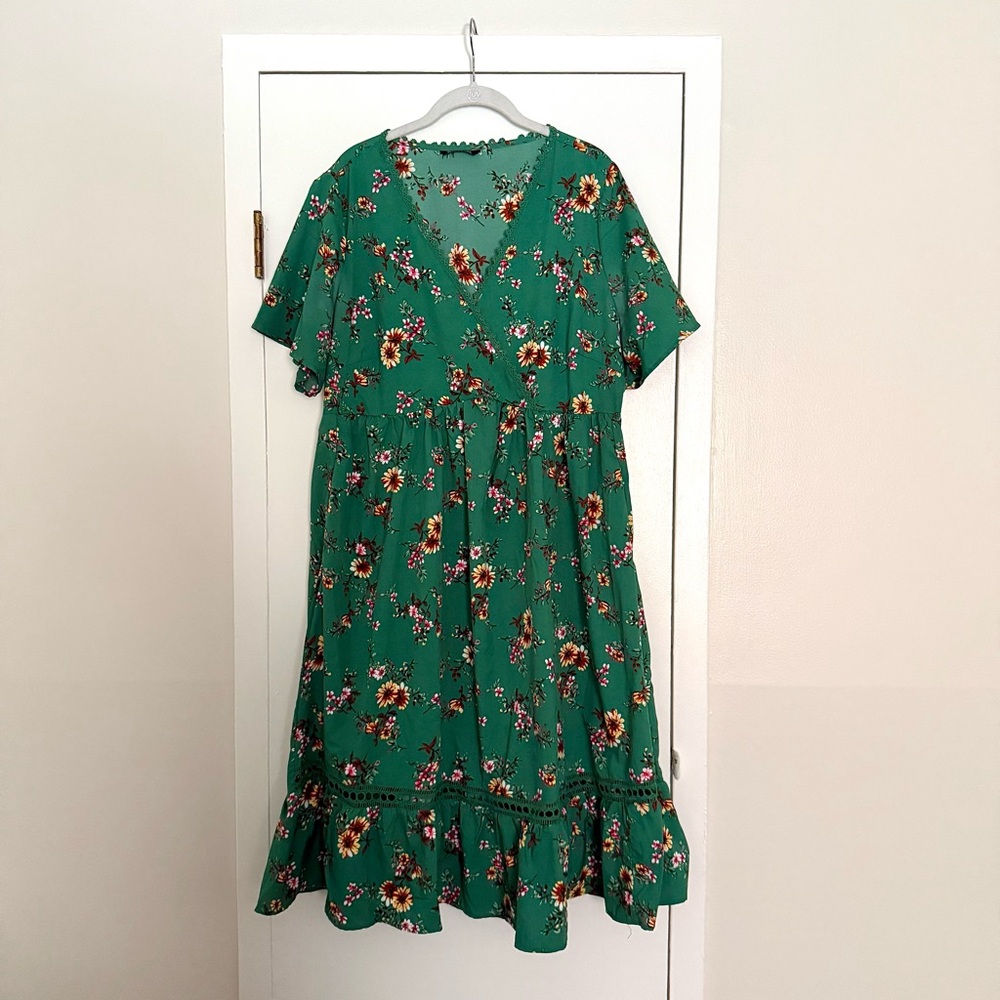 BloomChic Floral Green Dress